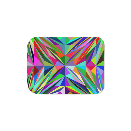 Colorful Abstract Mandala Sherpa Blanket