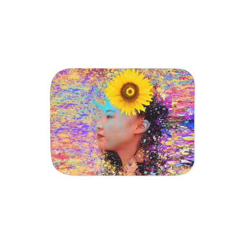 Impressionist Sherpa Blanket