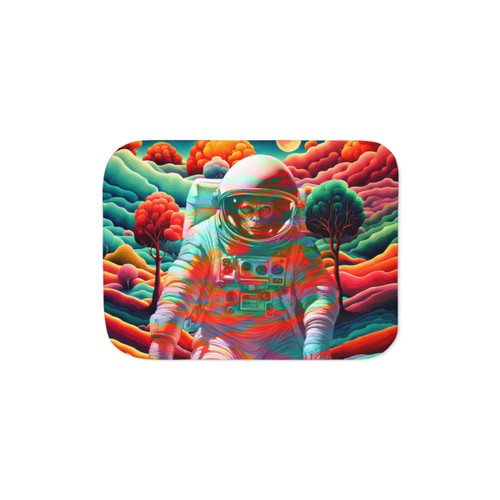 Psychedelic Astronaut Sherpa Blanket
