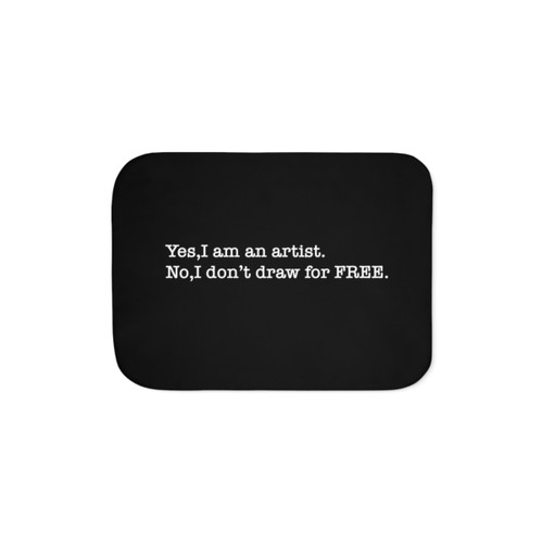 Cozy Sherpa blanket with artist pun design