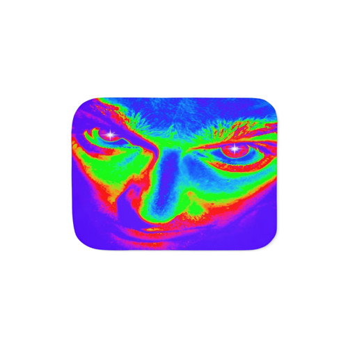 Crazy Eyes Pop Art Sherpa Blanket