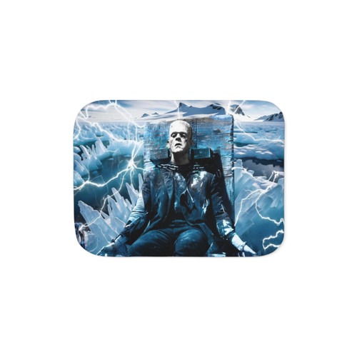 Frankenstein Sherpa Blanket - Vintage Horror Movie Themed