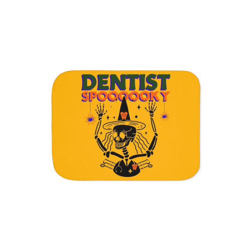 Spooky Dentist Sherpa Blanket