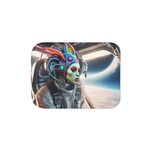 Alien Invasion Sherpa Blanket - Cozy Celestial Throw