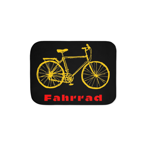 Fahrrad Sherpa Blanket - Cozy Bicycle Themed Throw Blanket