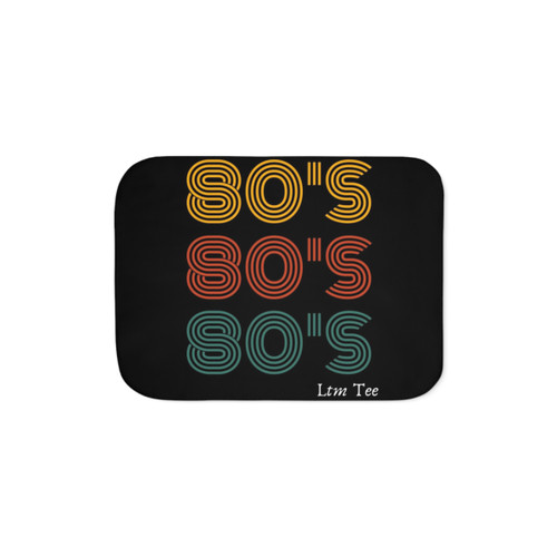 Retro 80s Sherpa Blanket with Love the 80s Design