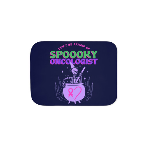 Spooky Oncologist Sherpa Blanket