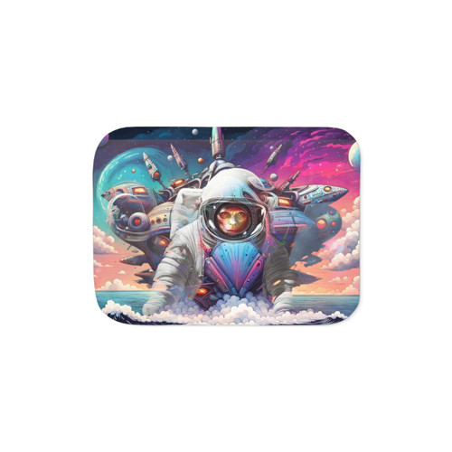 Cozy Astronaut Sherpa Blanket for Space-Themed Home Decor