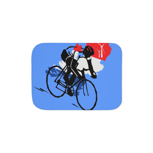 Riding in Amsterdam Sherpa Blanket