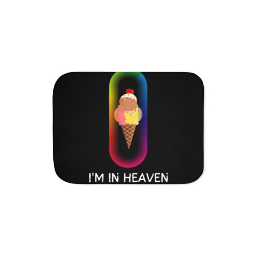 Cozy Sherpa Blanket with Ice Cream and Heaven Design