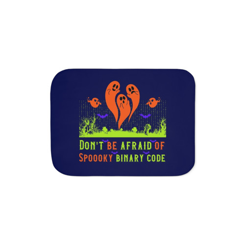 Spooky Binary Code Sherpa Blanket for Computer Programmers