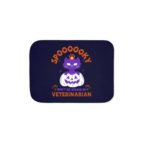 Spooky Veterinarian Sherpa Blanket