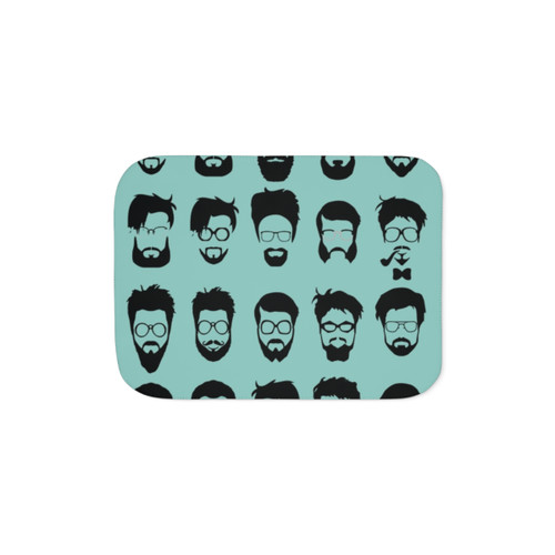 Legendary Beard and Glasses Sherpa Blanket