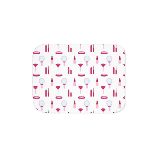 Makeup Lover Sherpa Blanket in Blush Pink