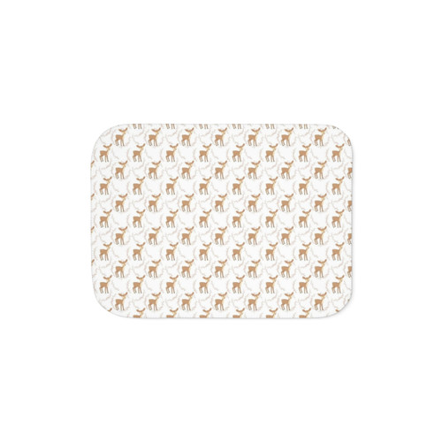 Deer pattern Sherpa blanket