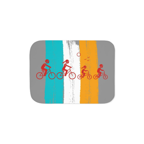 Cozy Sherpa Blanket for Family Cycling