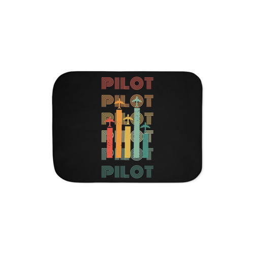 Retro Airplane Sherpa Blanket