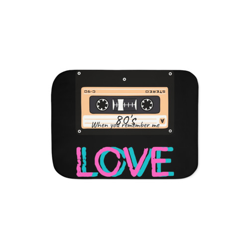 When You Remember Me Sherpa Blanket - Retro 80s Style