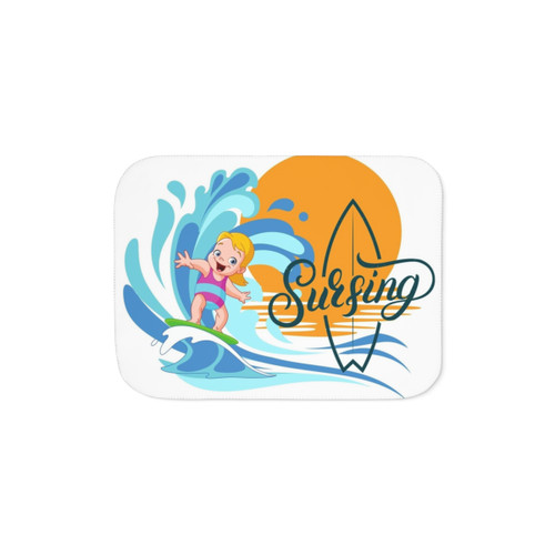 Cozy Sherpa Blanket for Surfing Moms