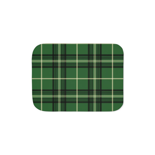 Soft Scottish Sherpa Blanket with Tartan Pattern