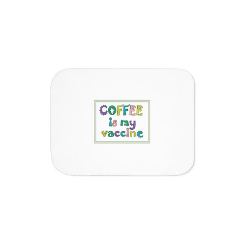 Cozy Sherpa Blanket with Coffee Quotes Design