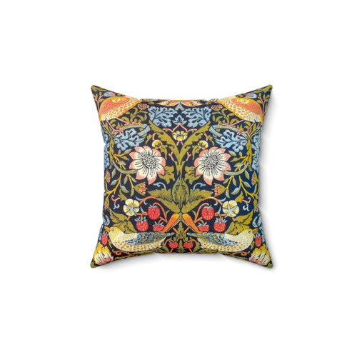 William Morris Strawberry Thief Design 1883 Decorative Pillow