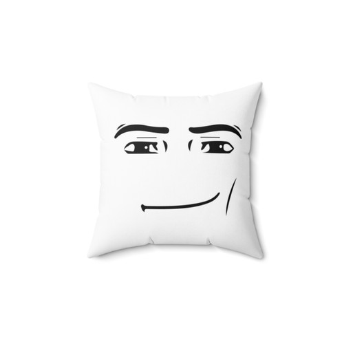Man Face Pillow - Funny Roblox Meme Decor