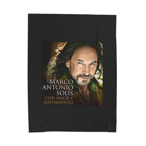 El Buki Loteria Card Velveteen Plush Blanket featuring Marco Antonio Solis
