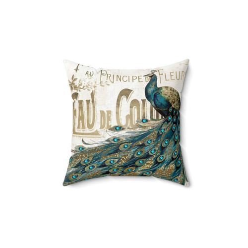 Vintage Peacock Jewels Decorative Throw Pillow