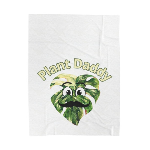 Velveteen plush blanket for plant lovers