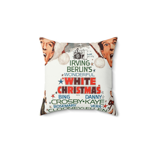 Vintage Hollywood White Christmas Pillow