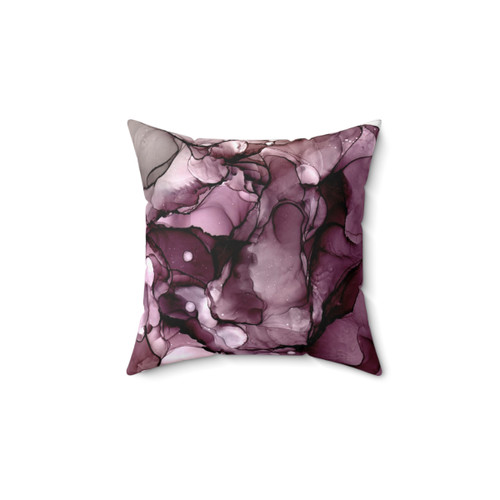 Aubergine Ink 2 Abstract Decorative Pillow
