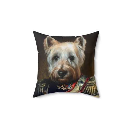 Westie Dog Portrait Meatball Pillow