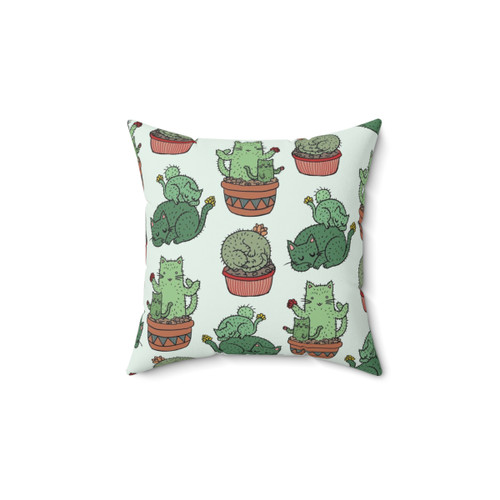 Cactus Cats Decorative Throw Pillow