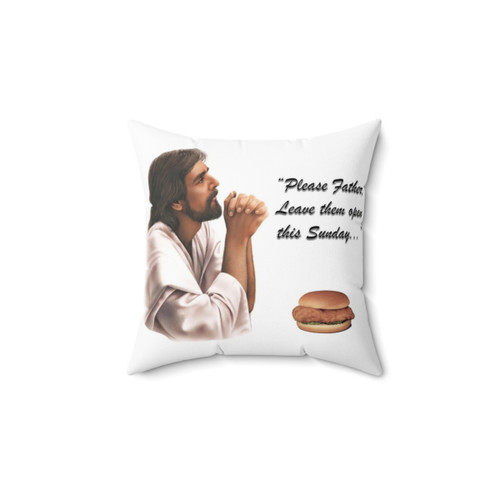 Chick-fil-A Inspired Pillow with Religious Imagery