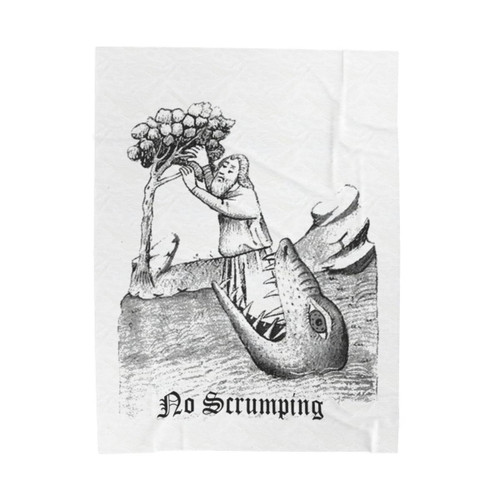 Velveteen Plush Blanket with Funny Monster Design