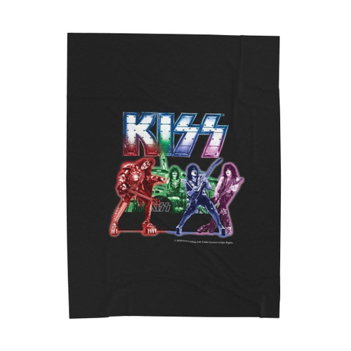 Kiss Band Velveteen Plush Blanket