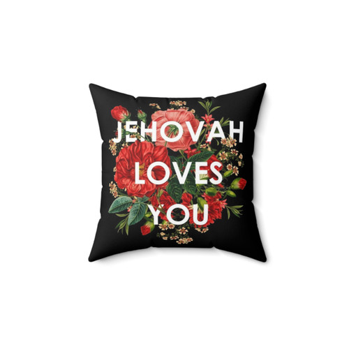 Inspirational Bible Verse Pillow - Jehovah Loves You