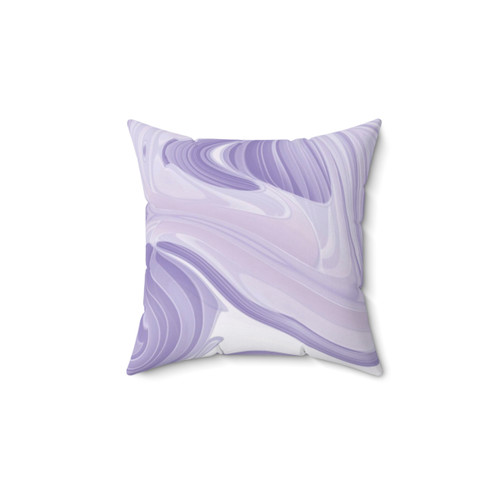Preppy Pastel Lilac Purple Marble Swirl Pillow