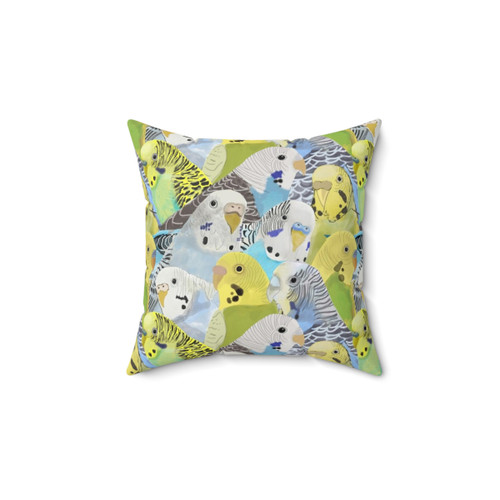Budgie Parakeet Decorative Throw Pillow