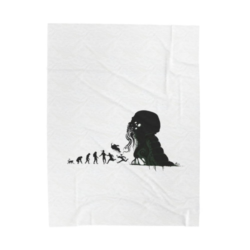 Lovecraftian Evolution Velveteen Plush Blanket