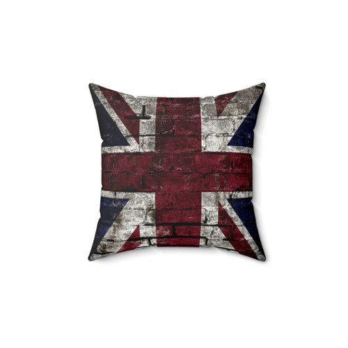Grunge UK Flag Distressed Throw Pillow