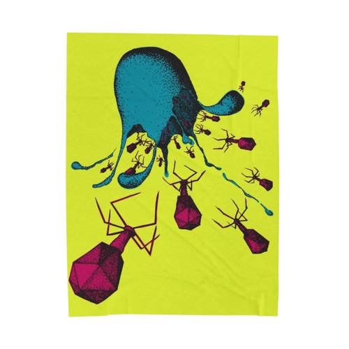 Velveteen Plush Blanket featuring Lysis in Colour artwork