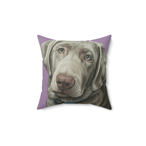 Silver Labrador Retriever Painting Pillow