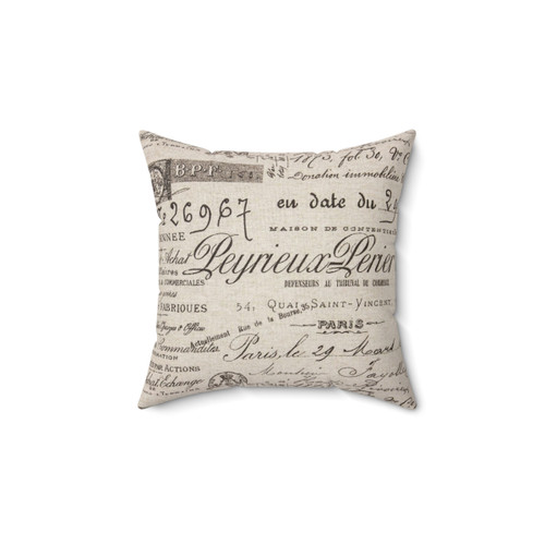 Parisian Cursive Accent Pillow