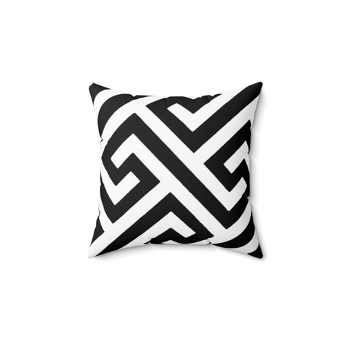 Geometric Maze Pattern Throw Pillow