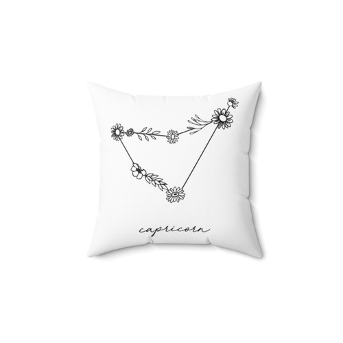 Zodiac Constellation Wildflower Pillow