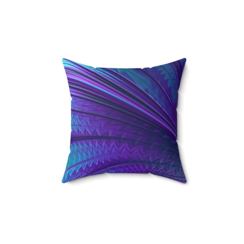 Abstract Blue and Purple Decorative Pillow