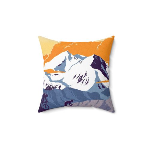 Retro Cycling Poster Pillow - Live to Ride, Ride to Live