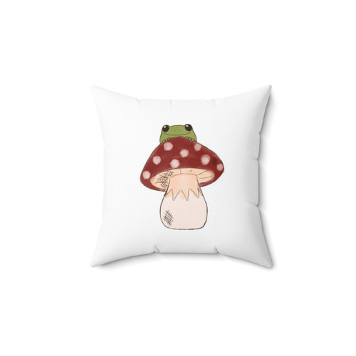 Cottagecore Toadstool Decorative Pillow